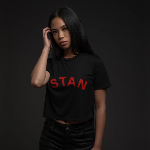 EMINEM - STAN CROPPED T-SHIRT (BLACK)