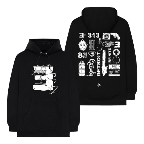 MILLINSKY X EMINEM CONCRETE COMPOSITION HOODIE (BLACK)