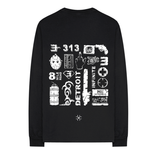 MILLINSKY X EMINEM CONCRETE COMPOSITION LONGSLEEVE (BLACK)