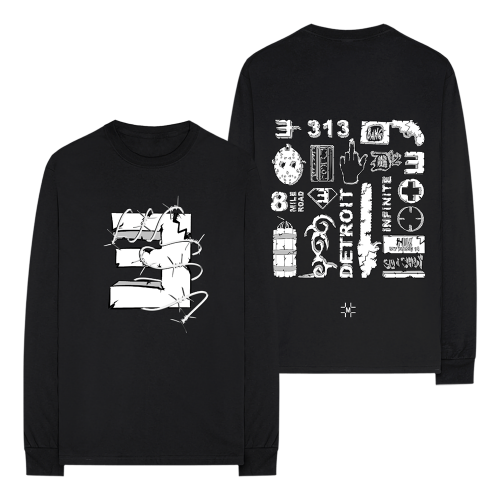 MILLINSKY X EMINEM CONCRETE COMPOSITION LONGSLEEVE (BLACK)