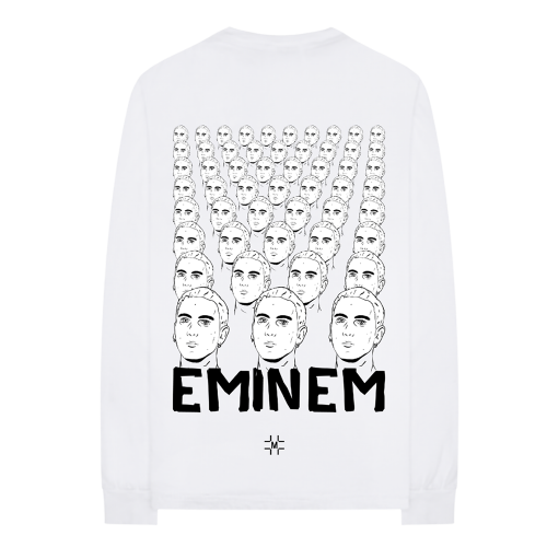 MILLINSKY X EMINEM CONCRETE MIDDLE FINGER LONGSLEEVE (WHITE)