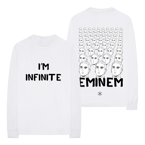 MILLINSKY X EMINEM CONCRETE MIDDLE FINGER LONGSLEEVE (WHITE)