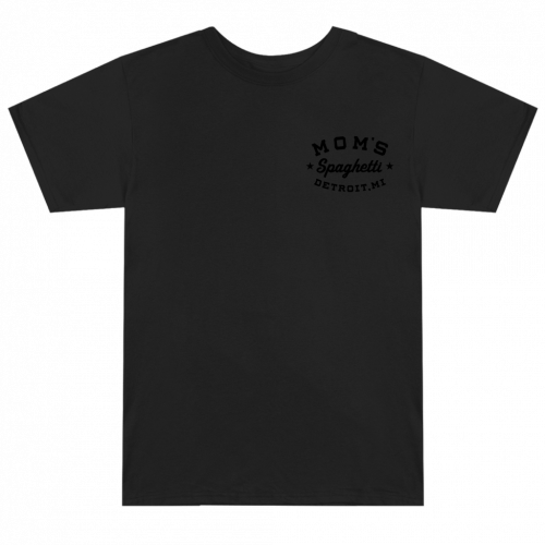 MOM'S SPAGHETTI CHEF T-SHIRT (BLACK ON BLACK)