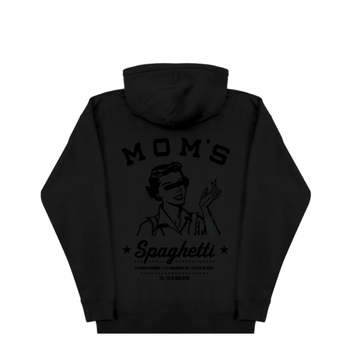 MOM'S SPAGHETTI CHEF HOODIE (BLACK ON BLACK)